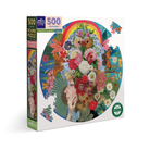 Theatre of Flowers Round 500pc Puzzle-by-eeBoo