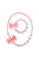 Think Pink Necklace and Bracelet Set by Great Pretenders