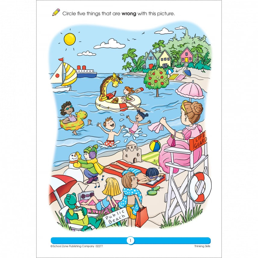 Thinking Skills Preschool Workbook by School Zone 1