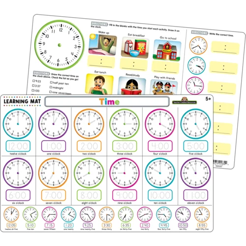 Time Learning Mat-by-Teacher Created Resources