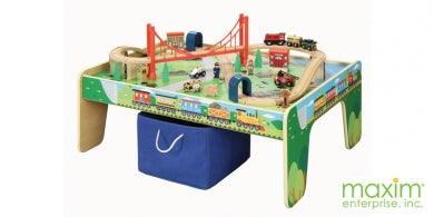 Train Set with Table 50pc by Wooden Tracks