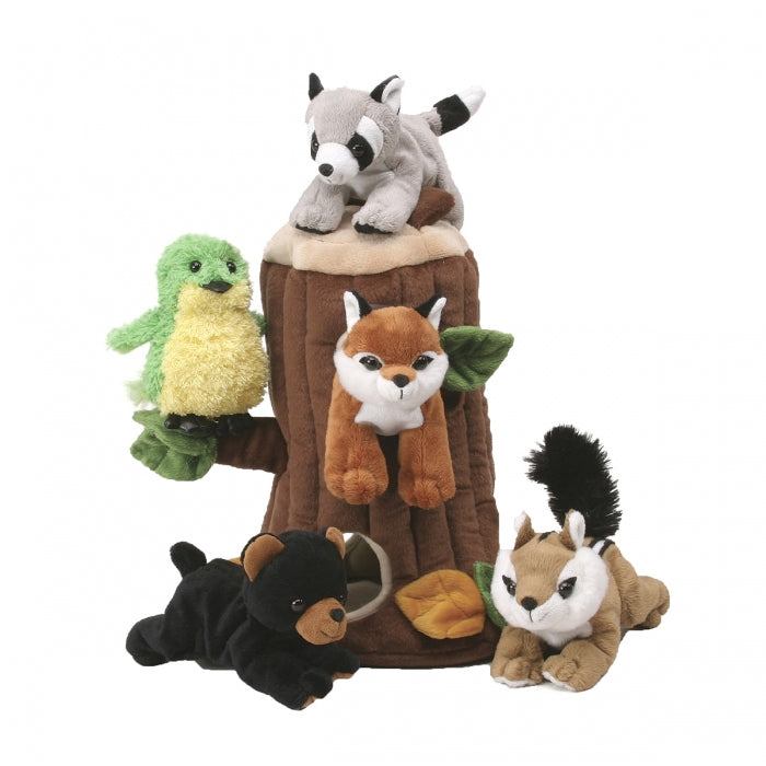 Tree Trunk with 5 Animals – A2Z Science & Toys
