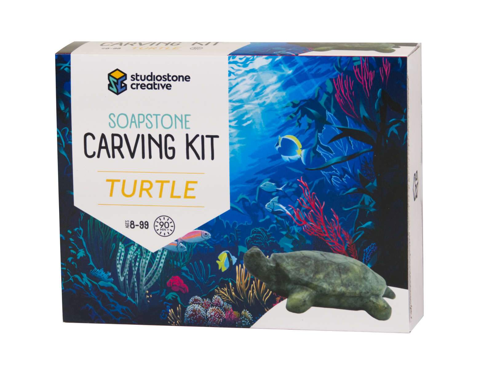 Turtle Soapstone Carving Kit-by-Studiostone Creative