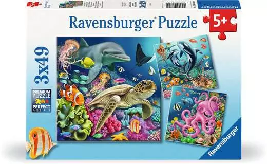 Underwater Splendor 3x49pc Puzzles-by-Ravensburger