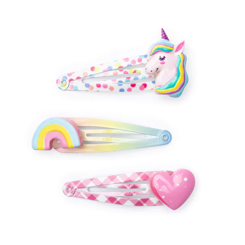 Unicorn Cutie Hair Clips-by-Great Pretenders