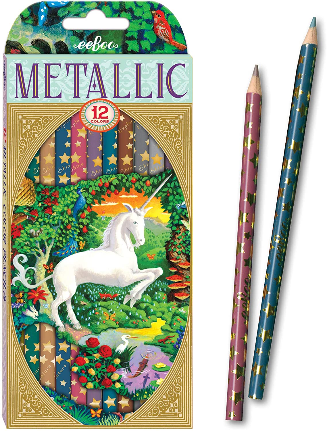 Unicorn Metallic Pencils by eeBoo