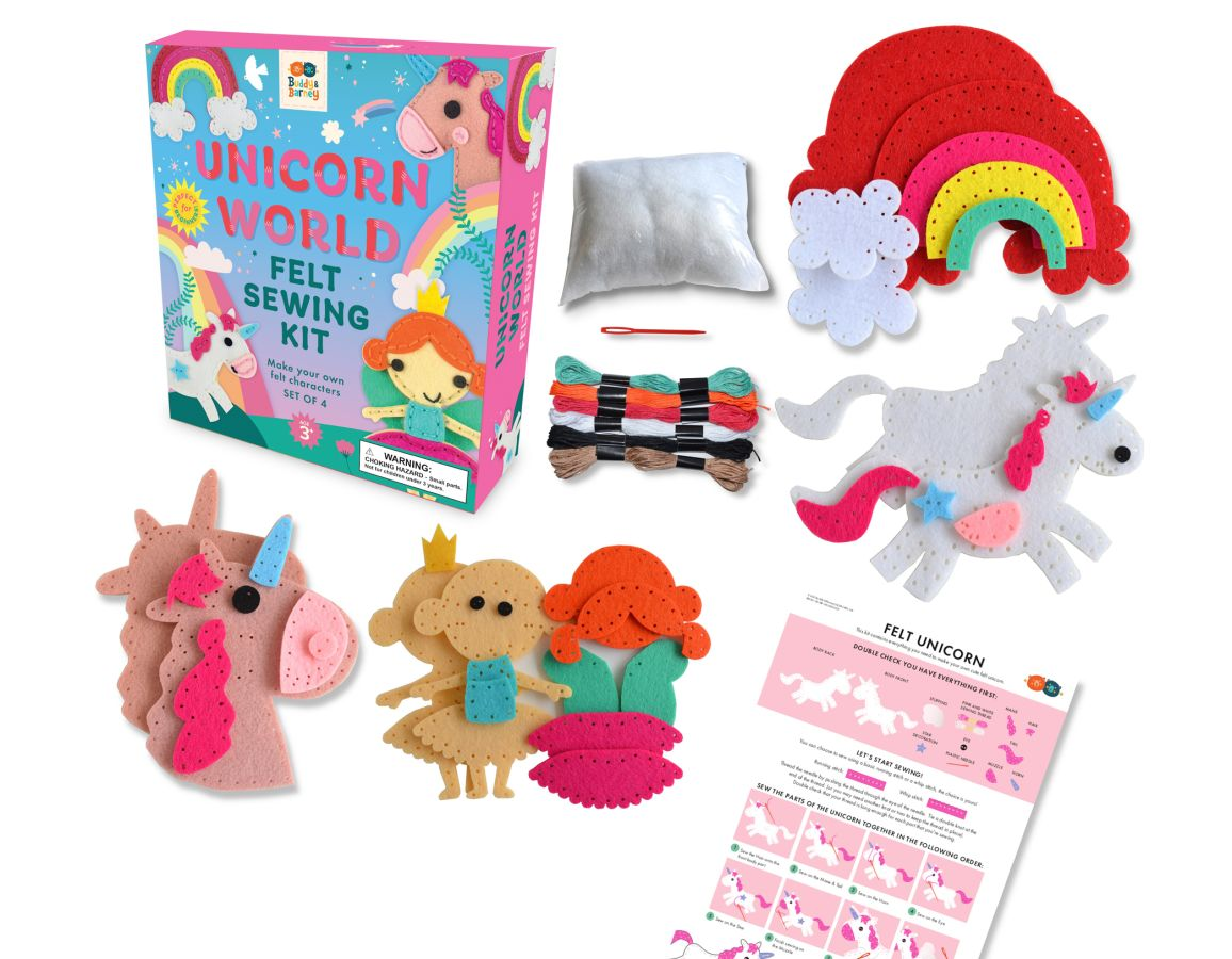 Unicorn World Felt Sewing Kit by Buddy and Barney 1