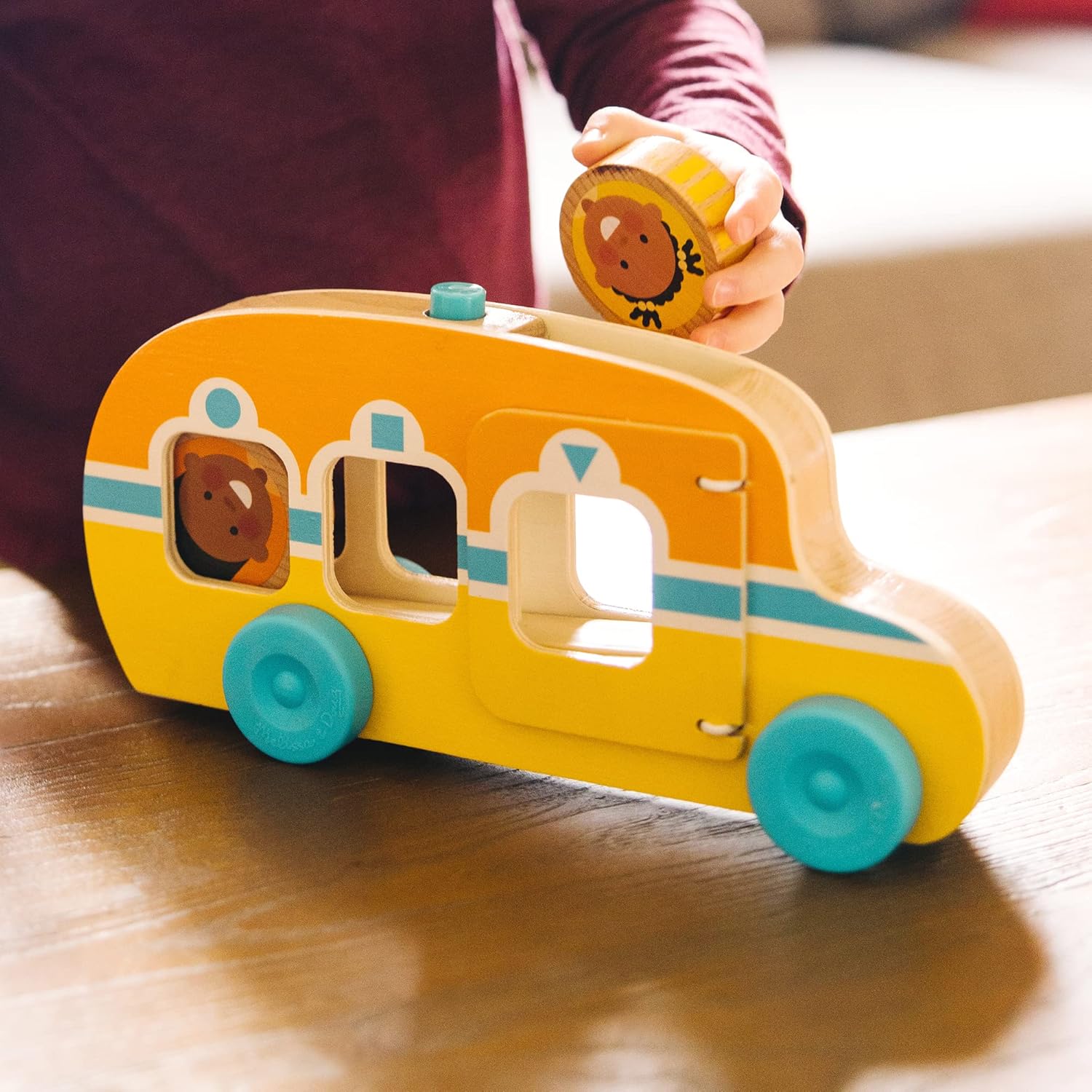 Go Tots Wooden Roll & Ride Bus by Melissa & Doug