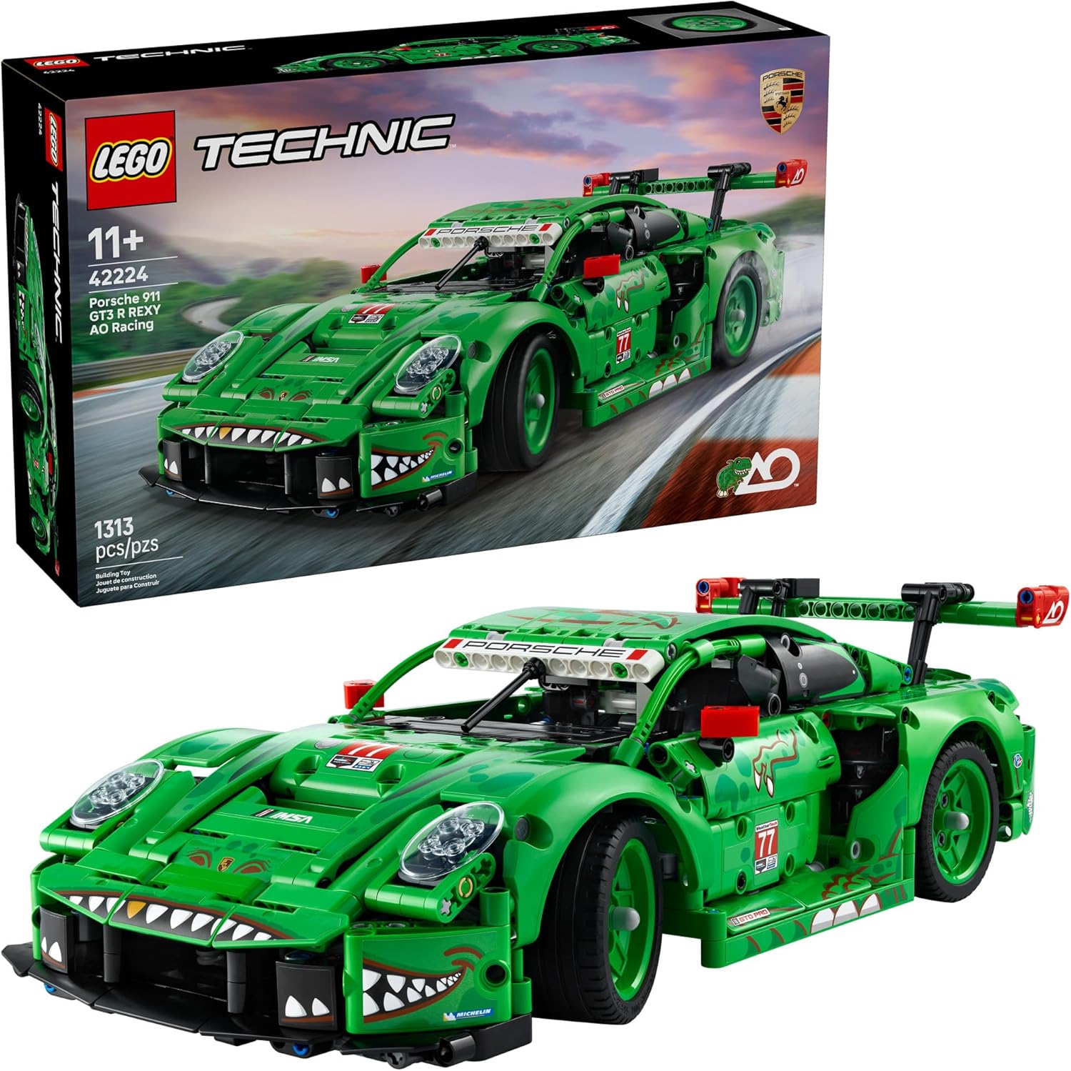 Technic Porsche 911 GT3 R Rexy AO Racing by Lego