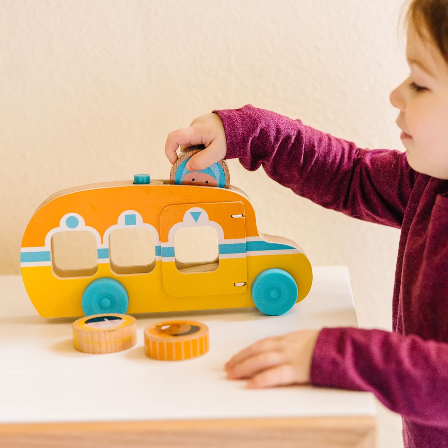Go Tots Wooden Roll & Ride Bus by Melissa & Doug