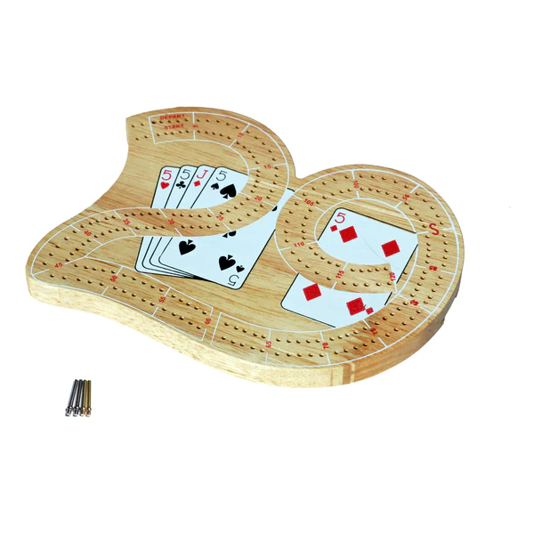 WE Games 29 Cribbage Set - Solid Wood Board with Metal Pegs-by-WE Games