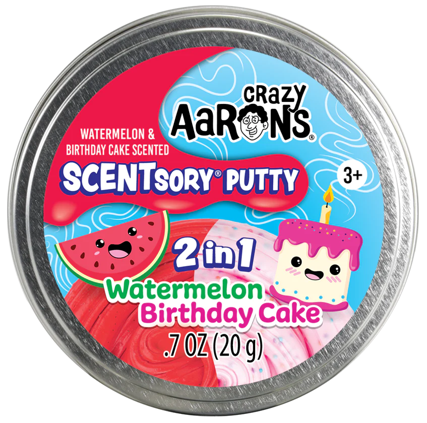 Watermelon and Birthday Cake Thinking Putty - Scentsory Series-by-Crazy Aaron's Putty World
