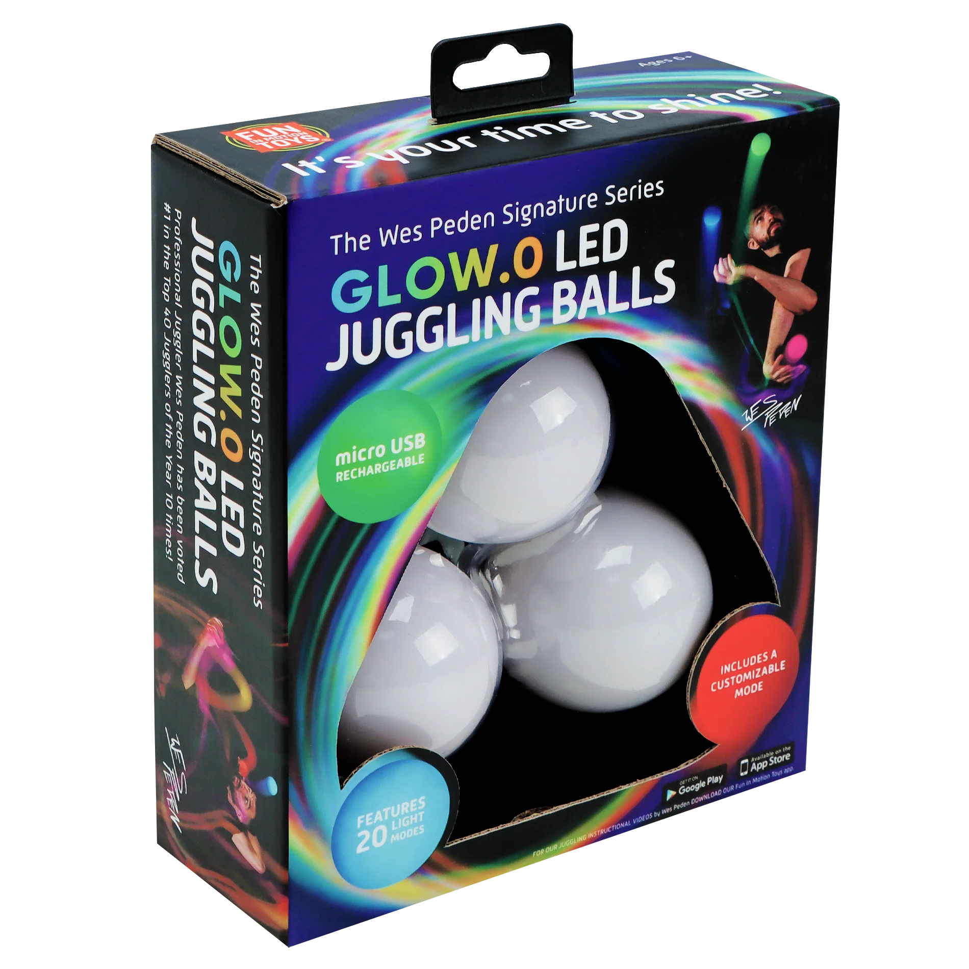 Wes Peden Glow.0 Juggling Balls-by-Fun In Motion Toys