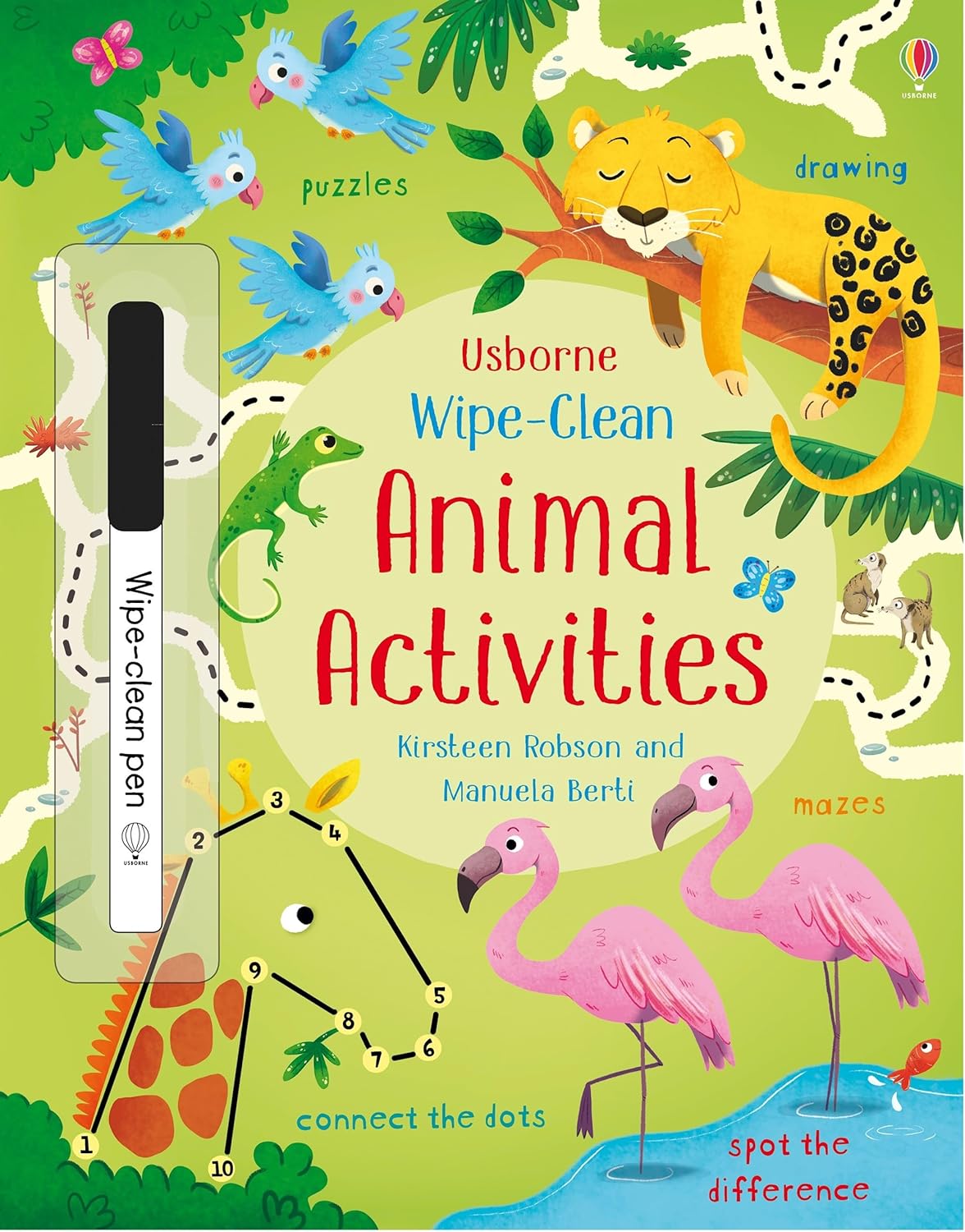 Wipe-Clean Animal Activities-by-Usborne