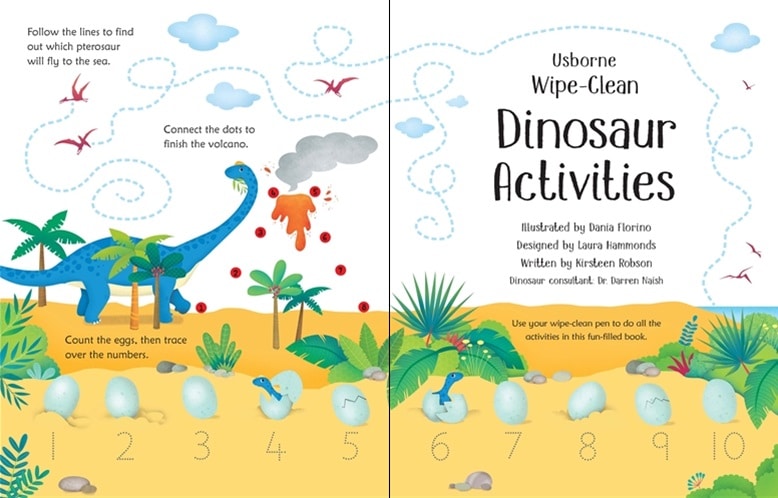 Wipe Clean Dinosaur Activities by Usborne 1