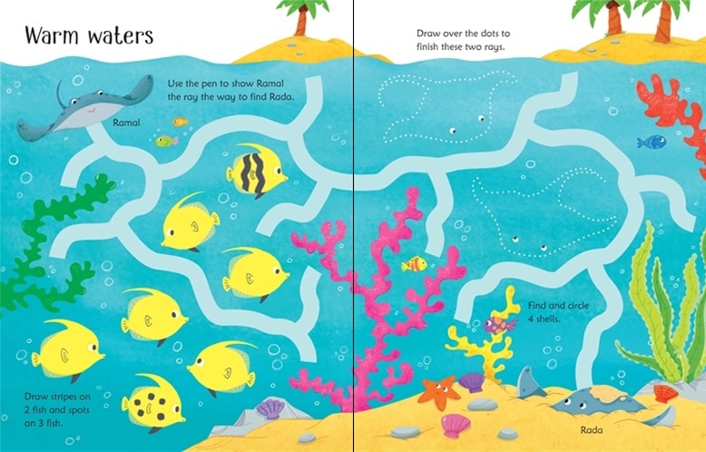 Wipe Clean Under the Sea Activities by Usborne 2