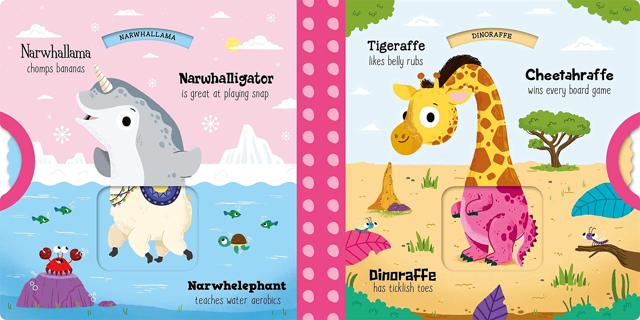 Wonder Wheel Amazing Animals Mix and Match Board Book by House of Marbles 1