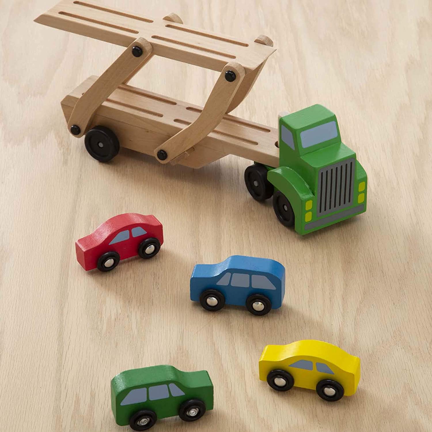 Wooden Car Carrier by Melissa Doug 1