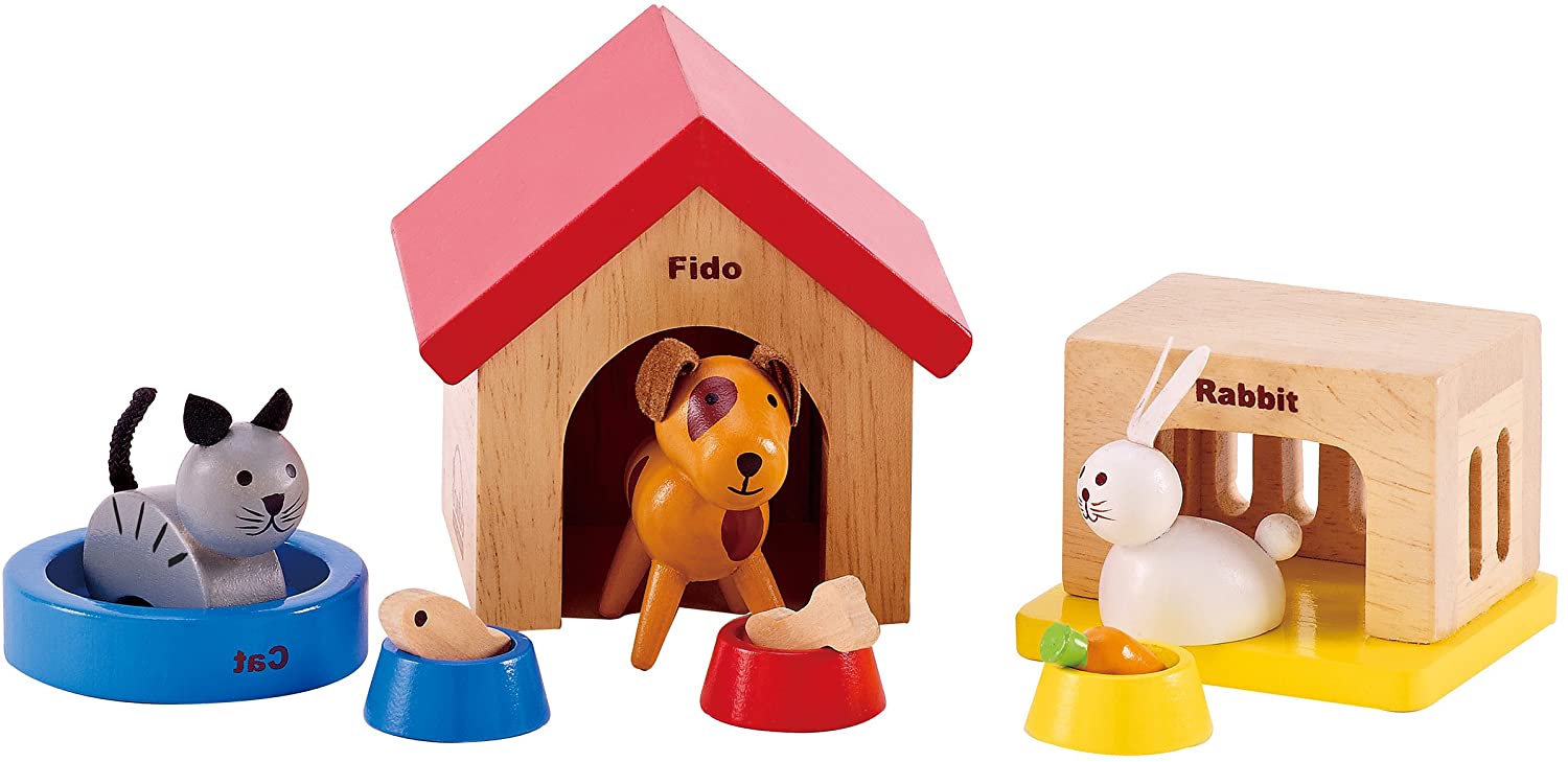 Wooden Dollhouse Family Pet Set by Hape