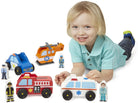 Wooden Emergency Vehicle Set by Melissa Doug 1