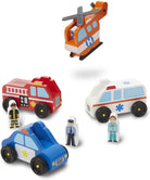 Wooden Emergency Vehicle Set by Melissa Doug 2