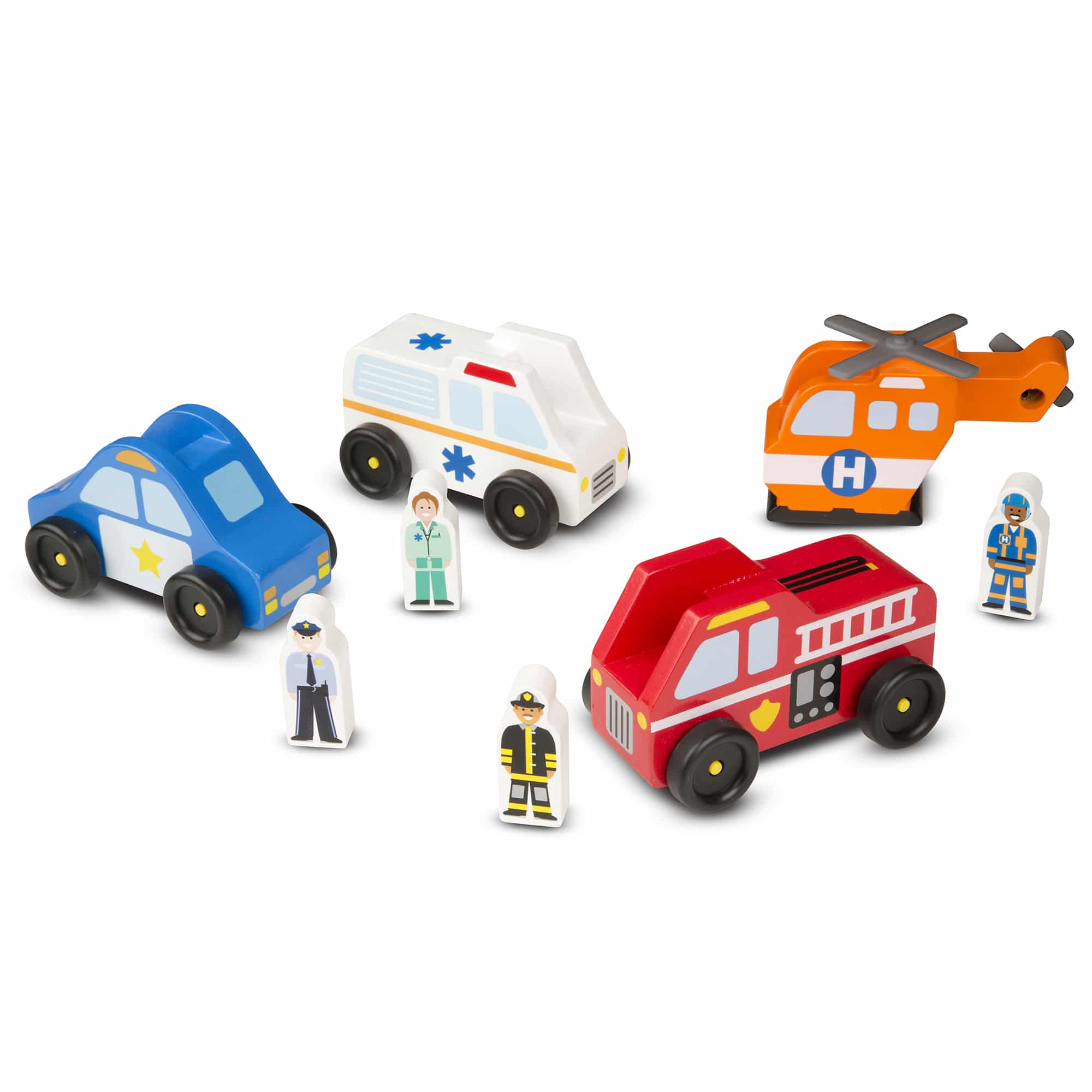 Wooden Emergency Vehicle Set by Melissa Doug