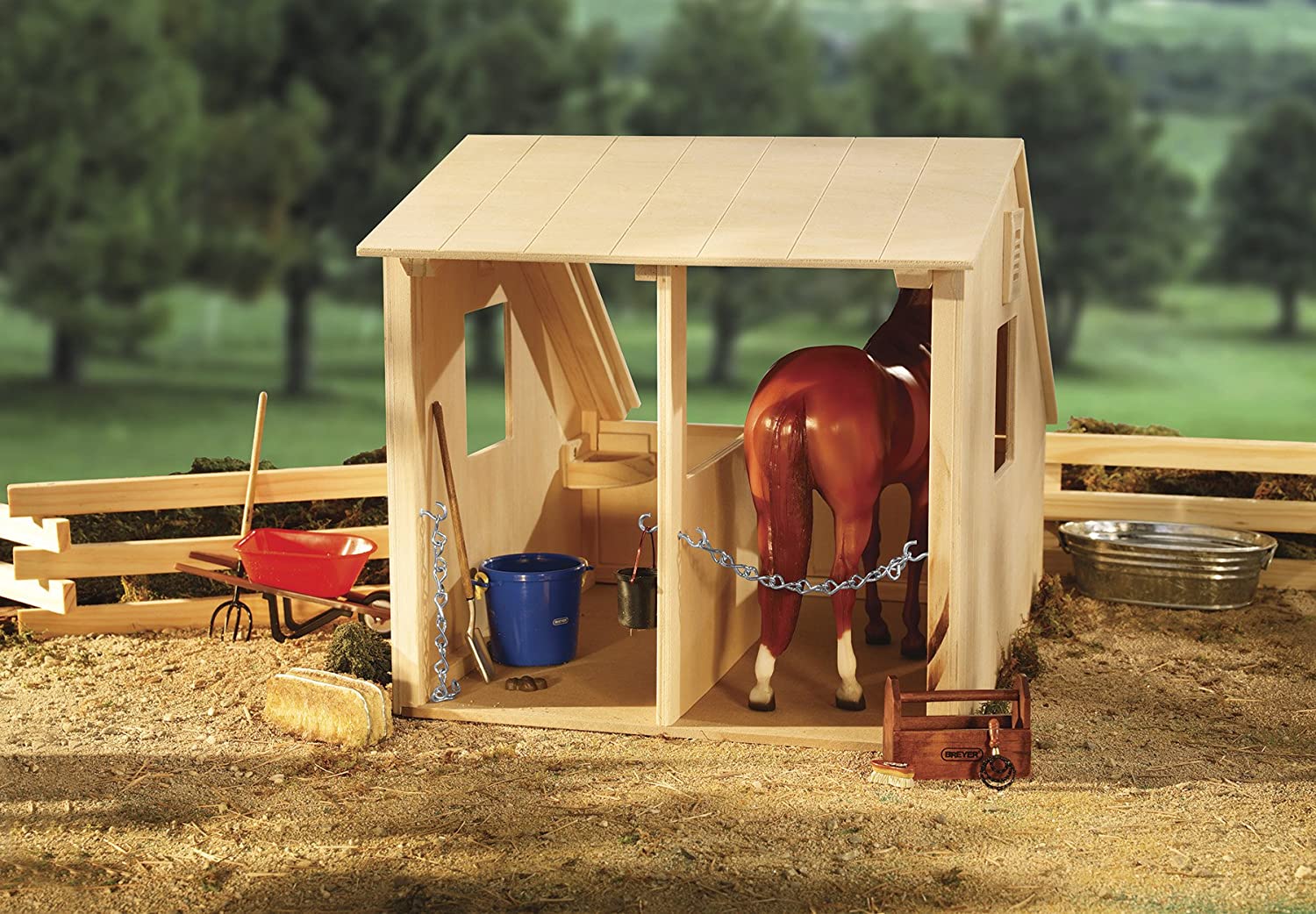 Wooden Horse Stable by Breyer 5