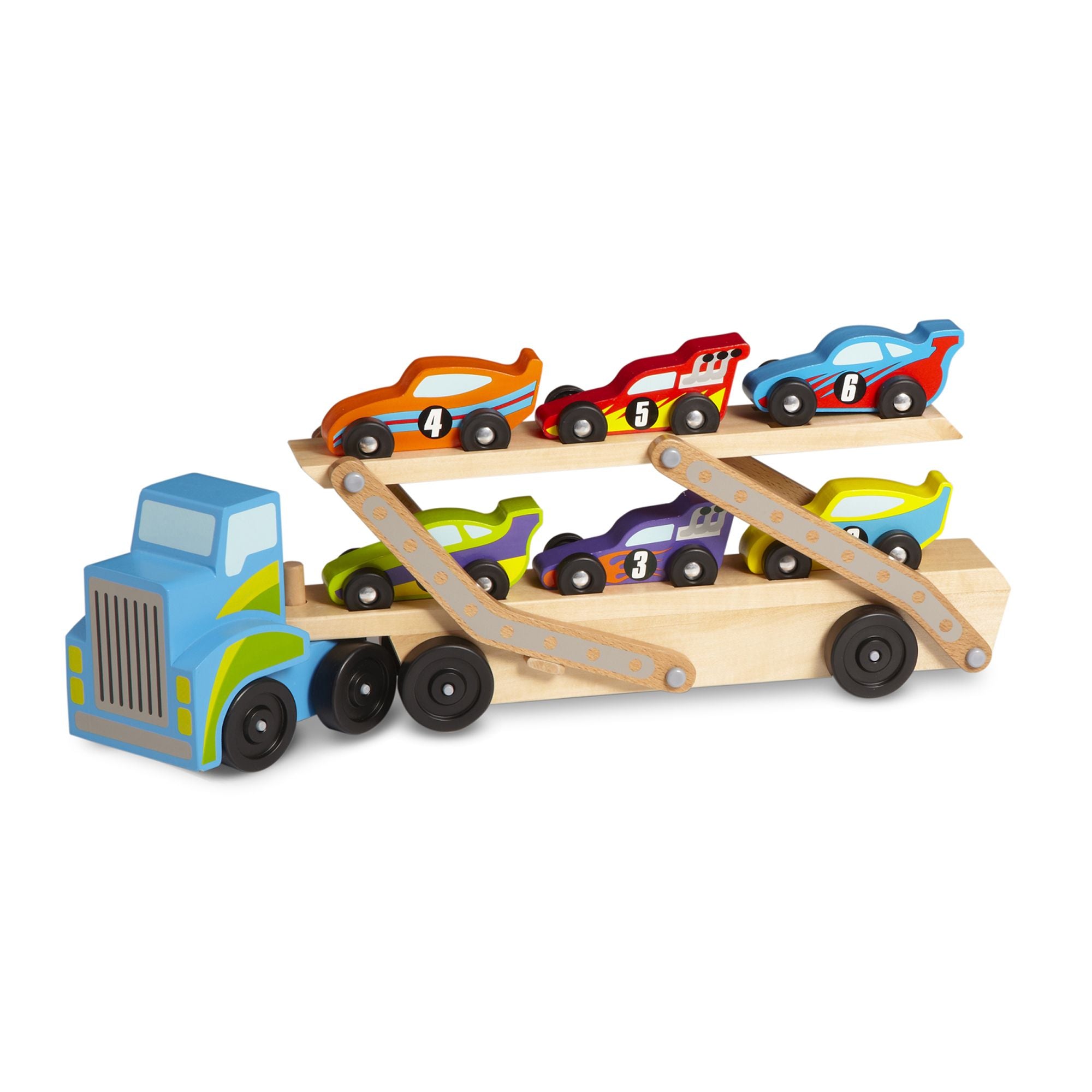 Wooden Mega Race Car Carrier by Melissa Doug