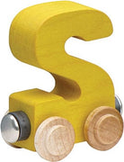 Wooden S Train Letter by Maple Landmark