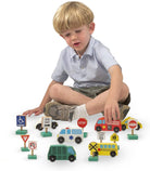 Wooden Vehicles and Traffic Signs by Melissa Doug 1