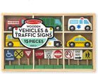 Wooden Vehicles and Traffic Signs by Melissa Doug 2