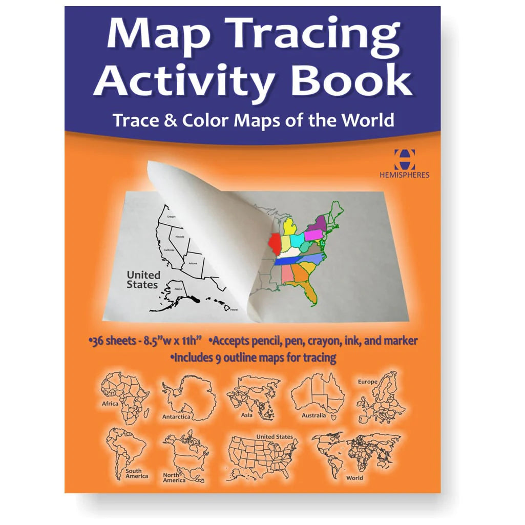World & USA Tracing Activity Book-by-Waypoint Geographic