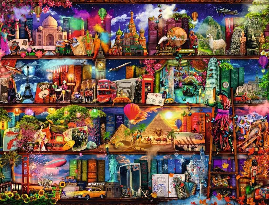 World of Books 2000pc Puzzle by Ravensburger 1