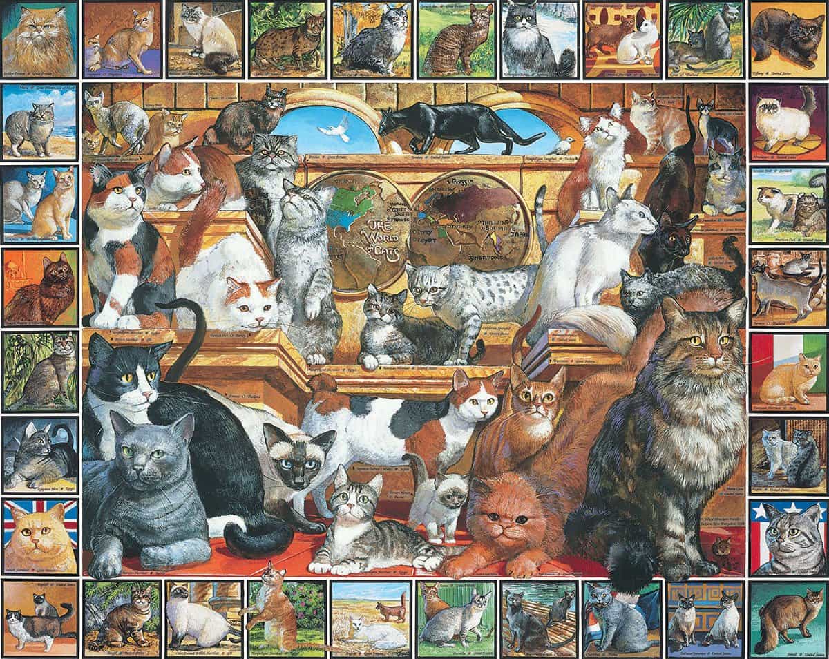 World of Cats Puzzle by White Mountain Puzzles