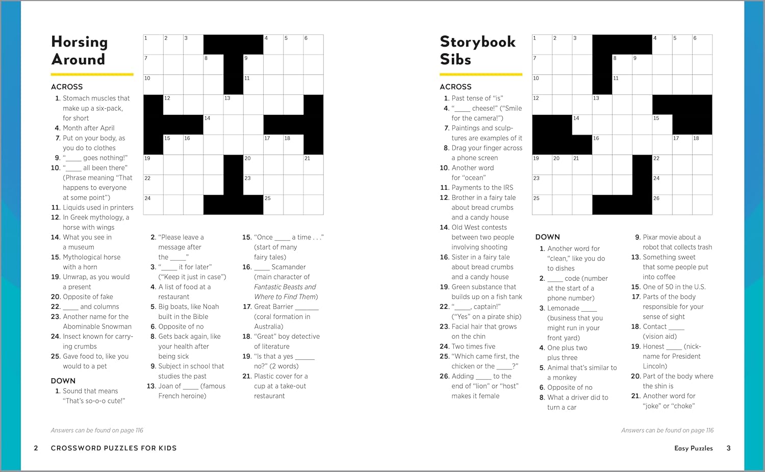 Crossword Puzzles for Kids by Sourcebooks