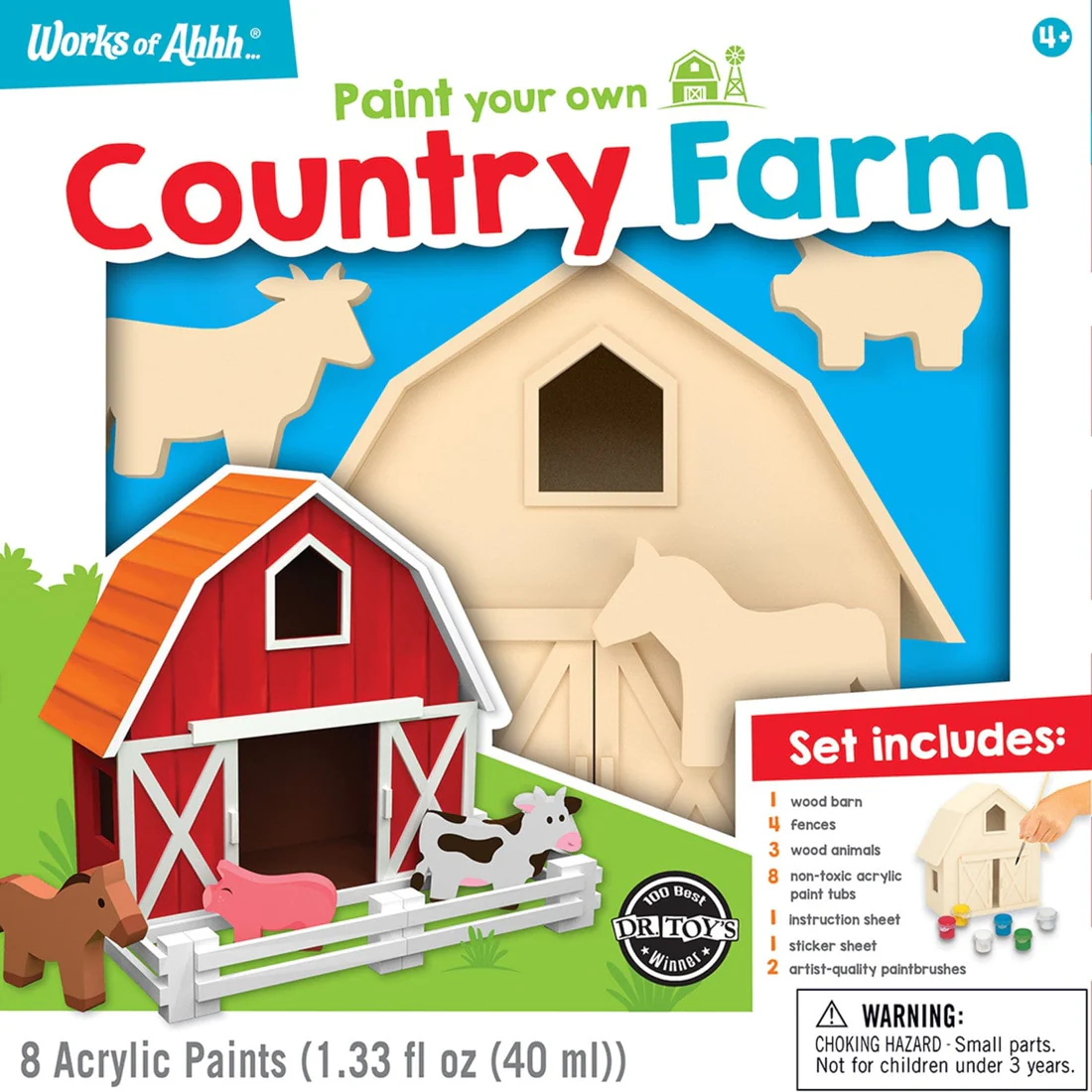 Country Farm Wood Wood Craft & Paint Kit by Works of Ahhh!
