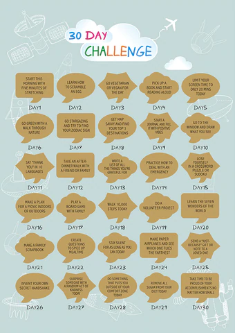 Youth 30 Day Challenge Scratch Off by Streamline 1