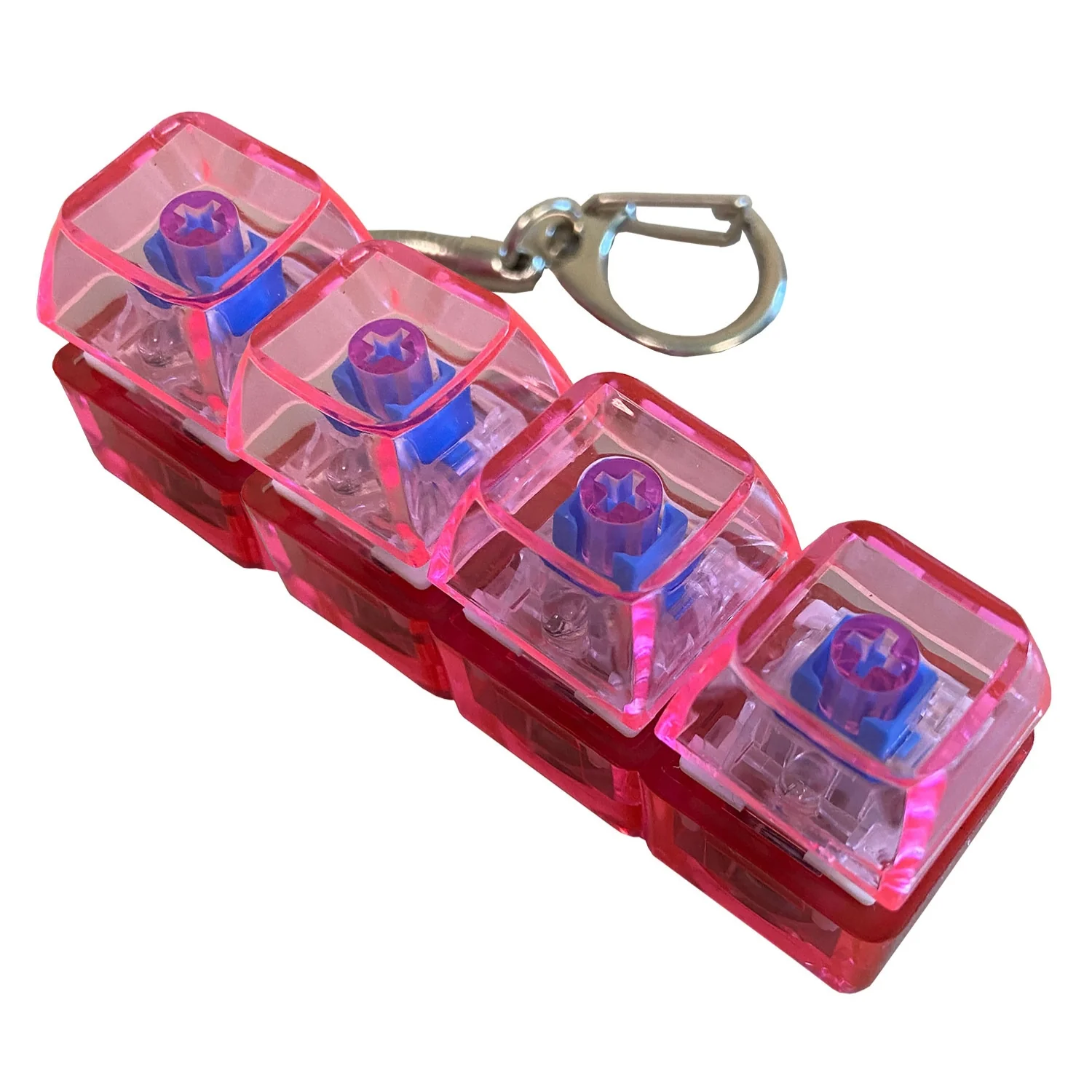 Keyboard LED Fidget Keyrings - Pink by Streamline