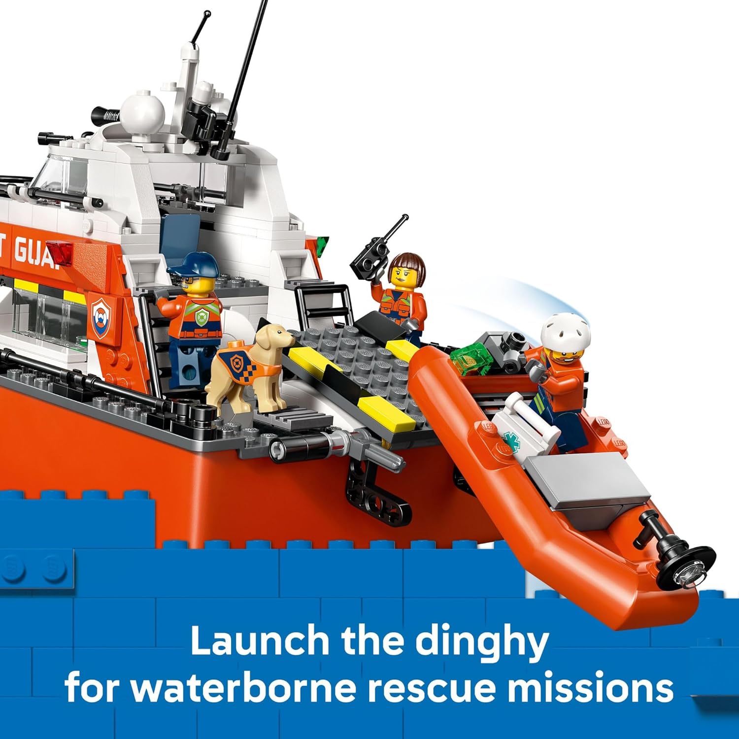 City Coast Guard Rescue Boat & Helicopter by Lego