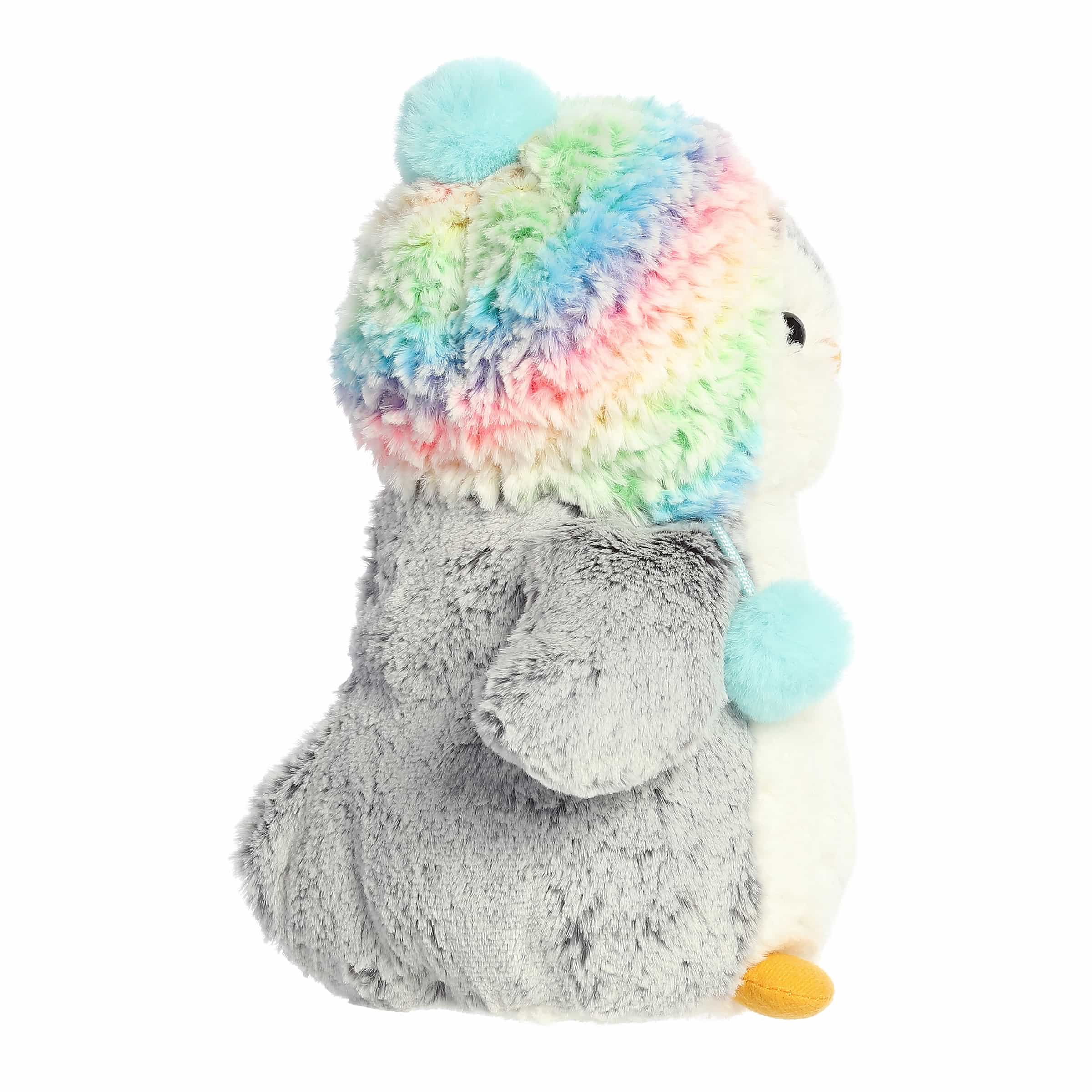 9" Pompom Rainbow Beanie Penguin by Aurora
