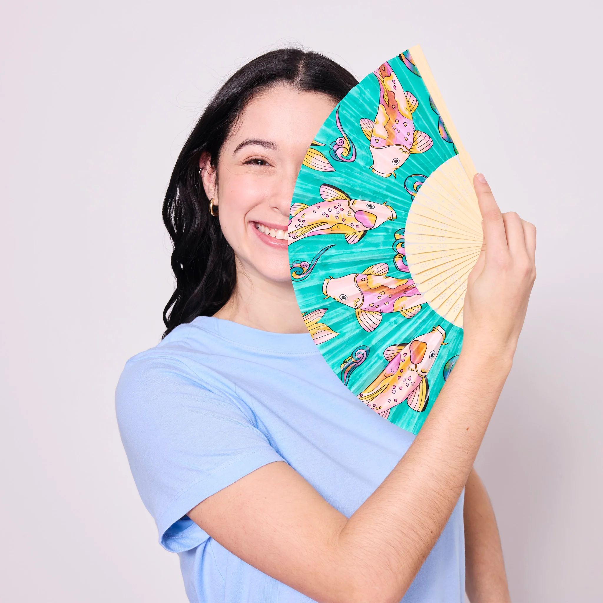 Paper Fan Coloring - Koi Fish by Faber-Castell