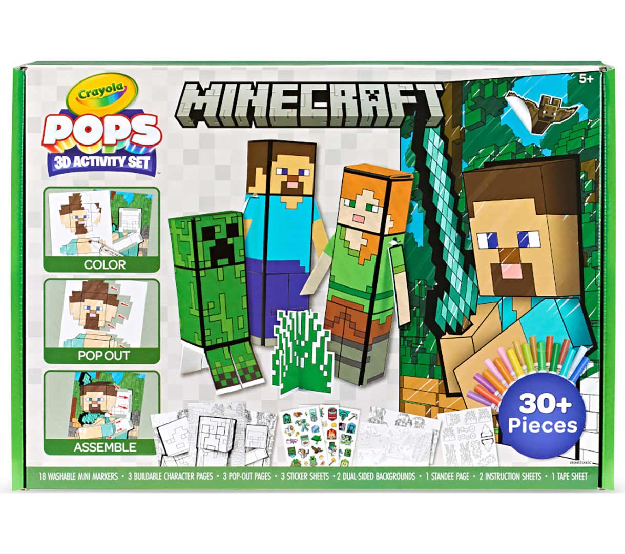POPs Minecraft 3D Activity Set  by Crayola