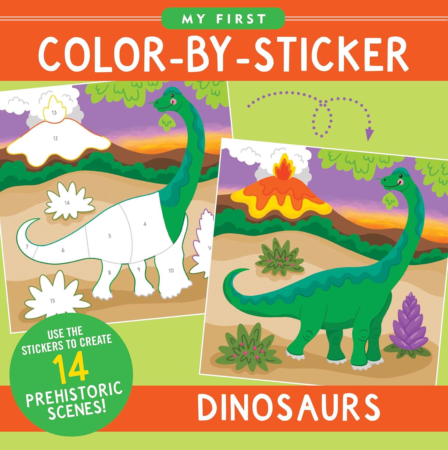 My First Color-by-Sticker Book - Dinosaurs by Peter Pauper Press