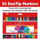 24 Duo Tip Washable Markers by Faber-Castell