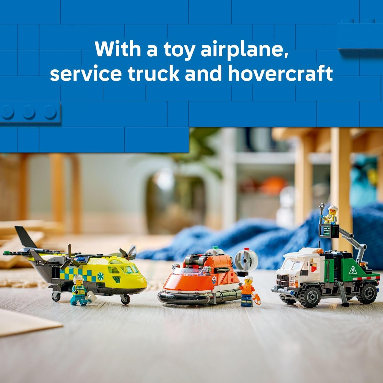 City Airplane, Service Truck & Hovercraft Remix by Lego