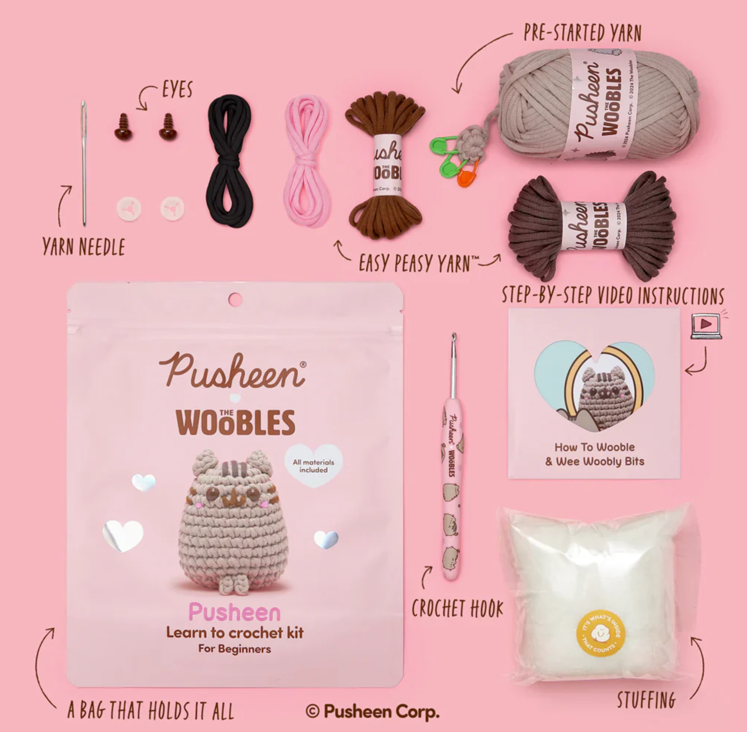 Woobles Pusheen Crochet Kit by Woobles
