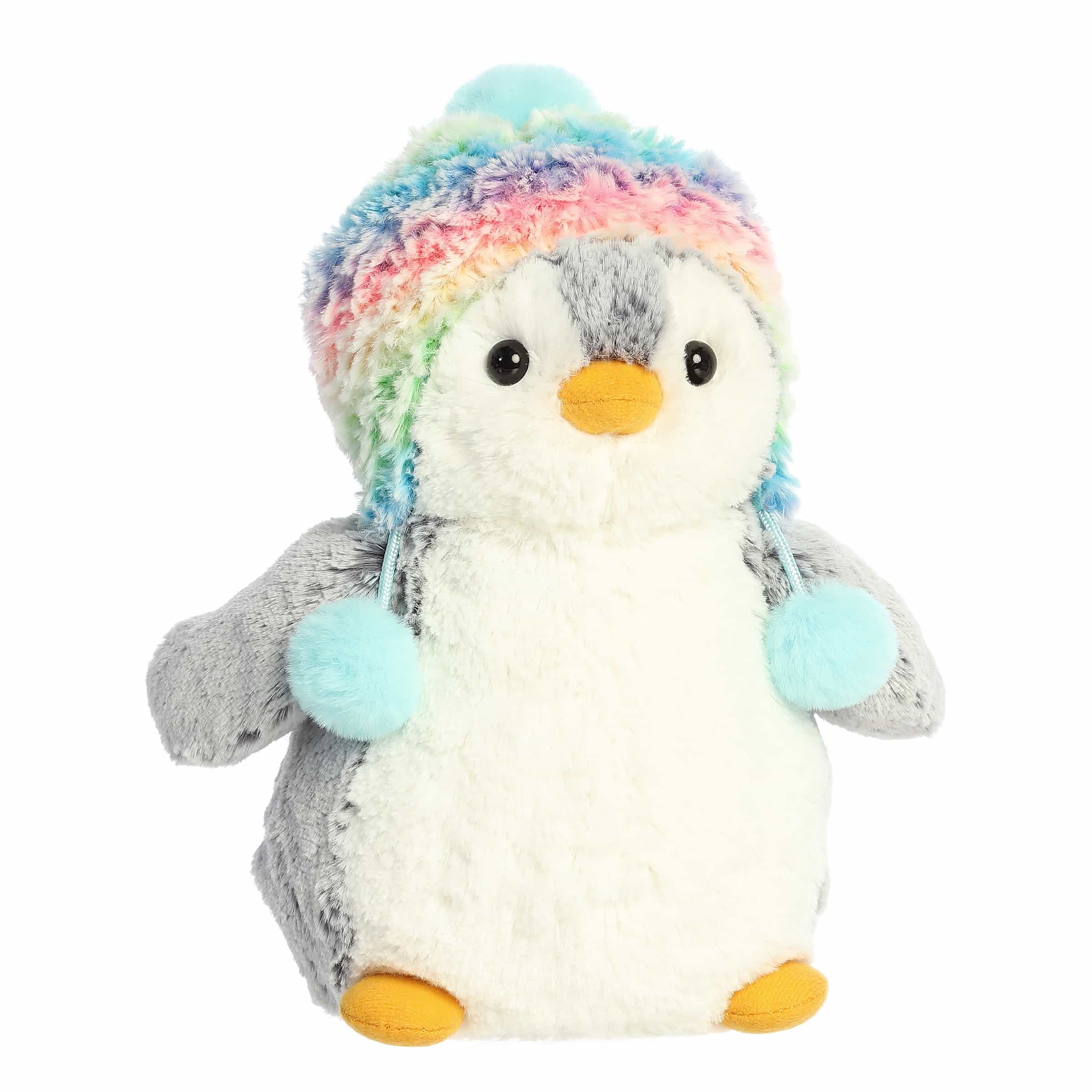 9" Pompom Rainbow Beanie Penguin by Aurora