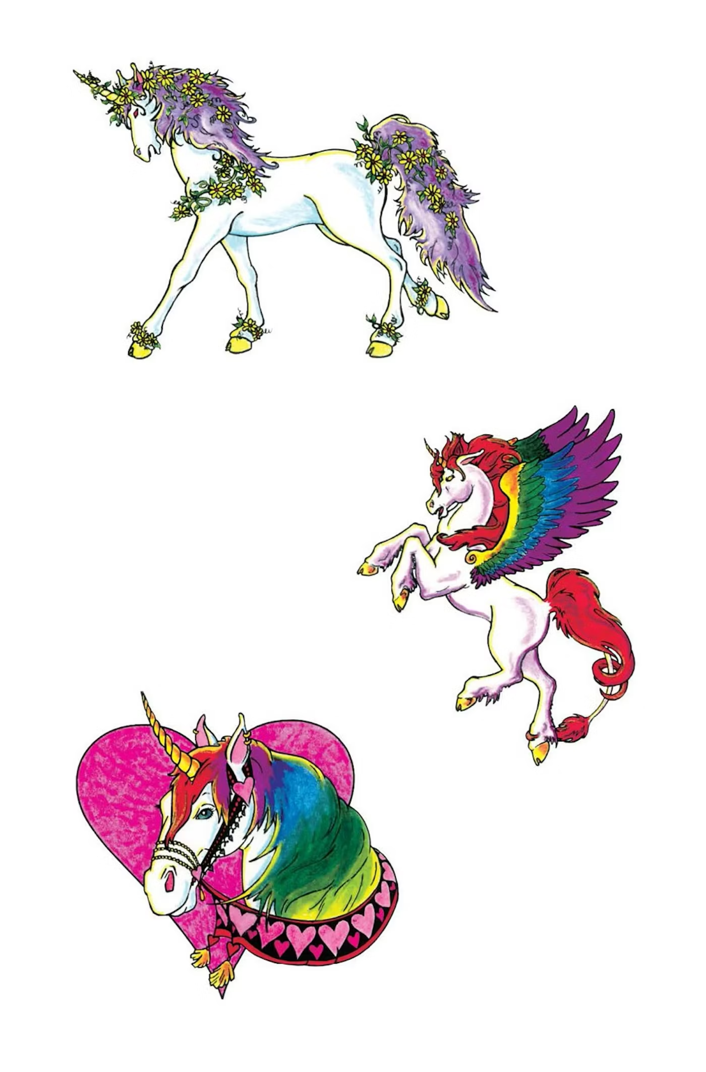 Glitter Tattoos Unicorns by Dover Publications