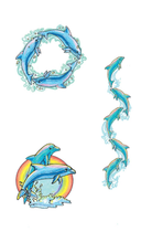 Glitter Tattoos Dolphins by Dover Publications
