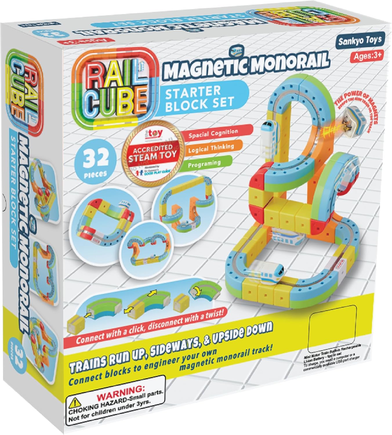 Magnetic Monorail Starter Set by Rail Cube